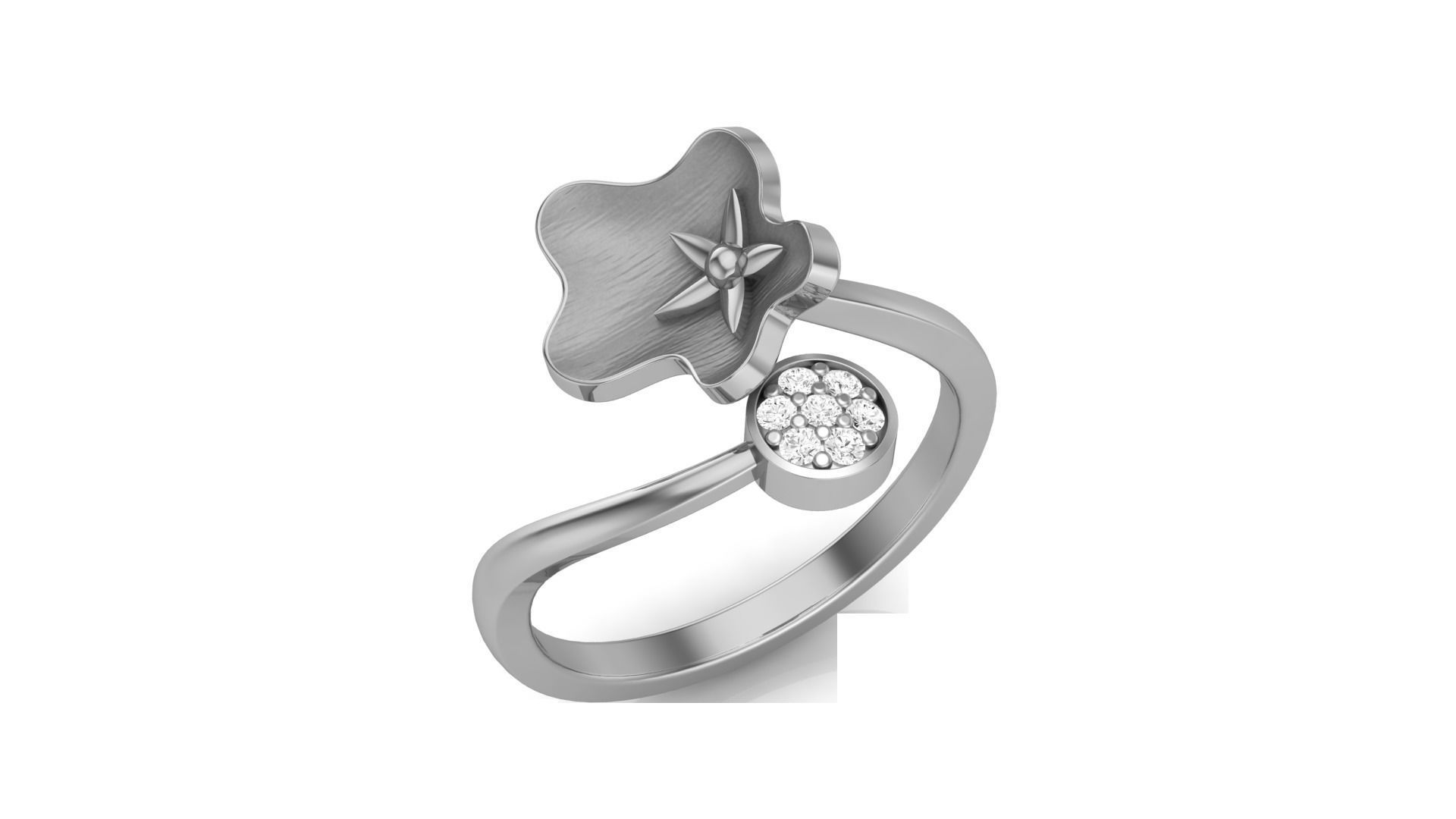 Flower Light Wt Ring 3dm stl obj mtl gltf glb render details 3D print model_7
