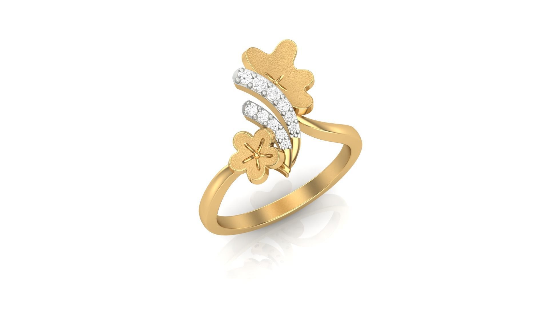 Bi Flower Light Wt Ring 3dm stl obj mtl gltf glb render details 3D print model_2