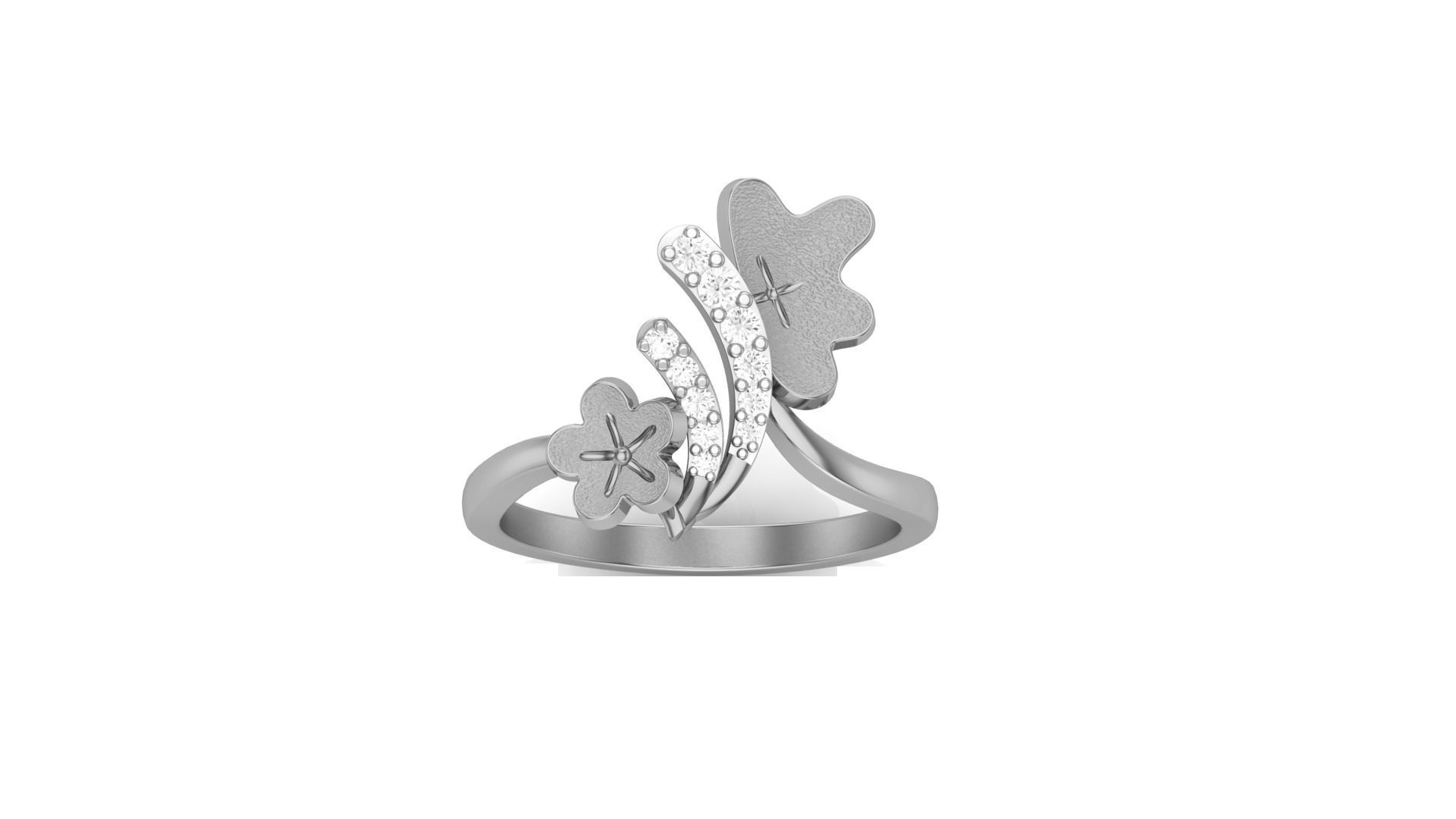 Bi Flower Light Wt Ring 3dm stl obj mtl gltf glb render details 3D print model_8