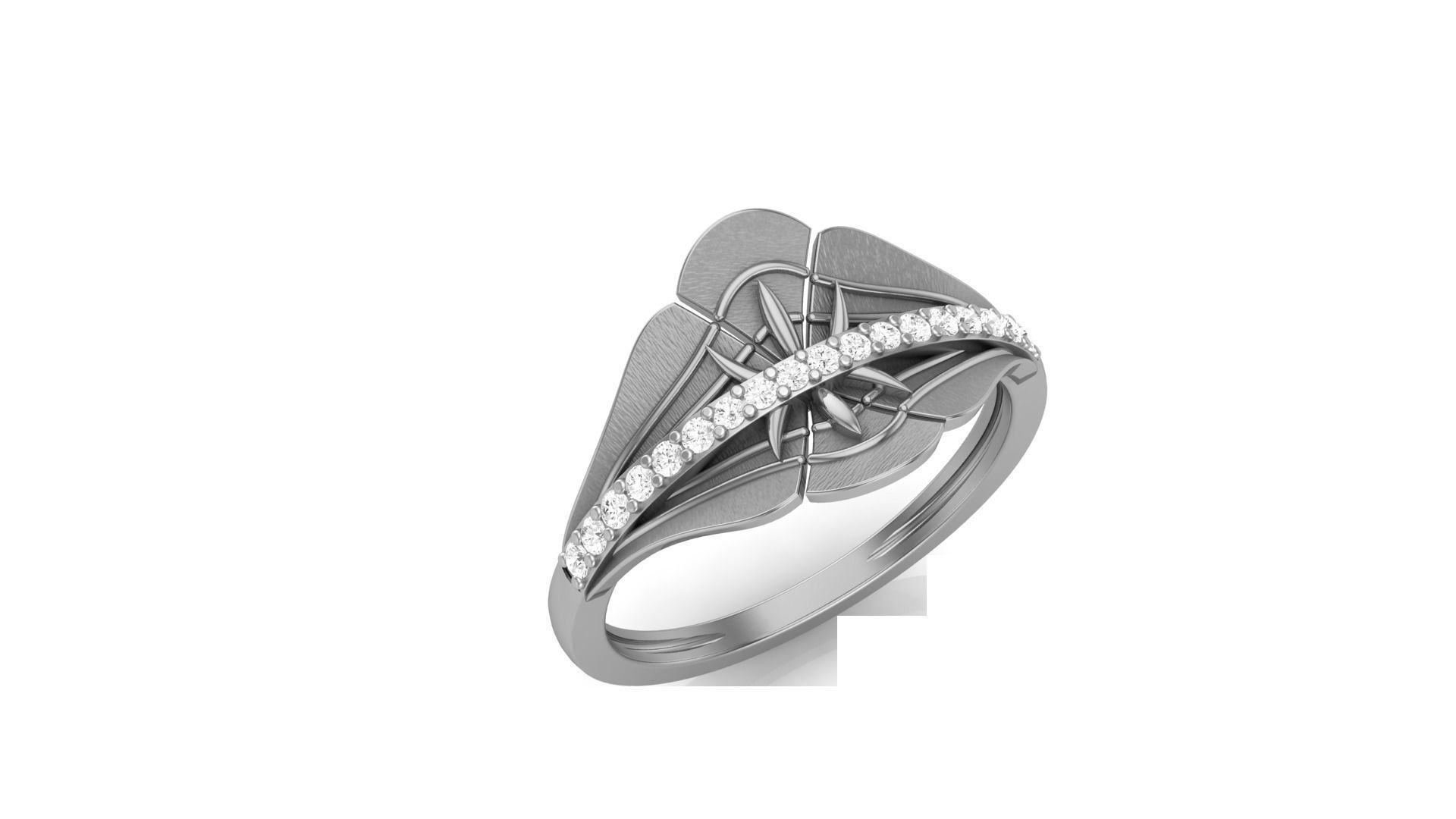 Flower Light Wt Ring 3dm stl obj mtl gltf glb render details 3D print model_7