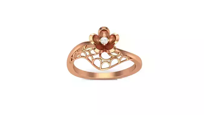 Flower Wire Mesh Light Wt Ring 3dm stl obj mtl gltf glb render 3D print model