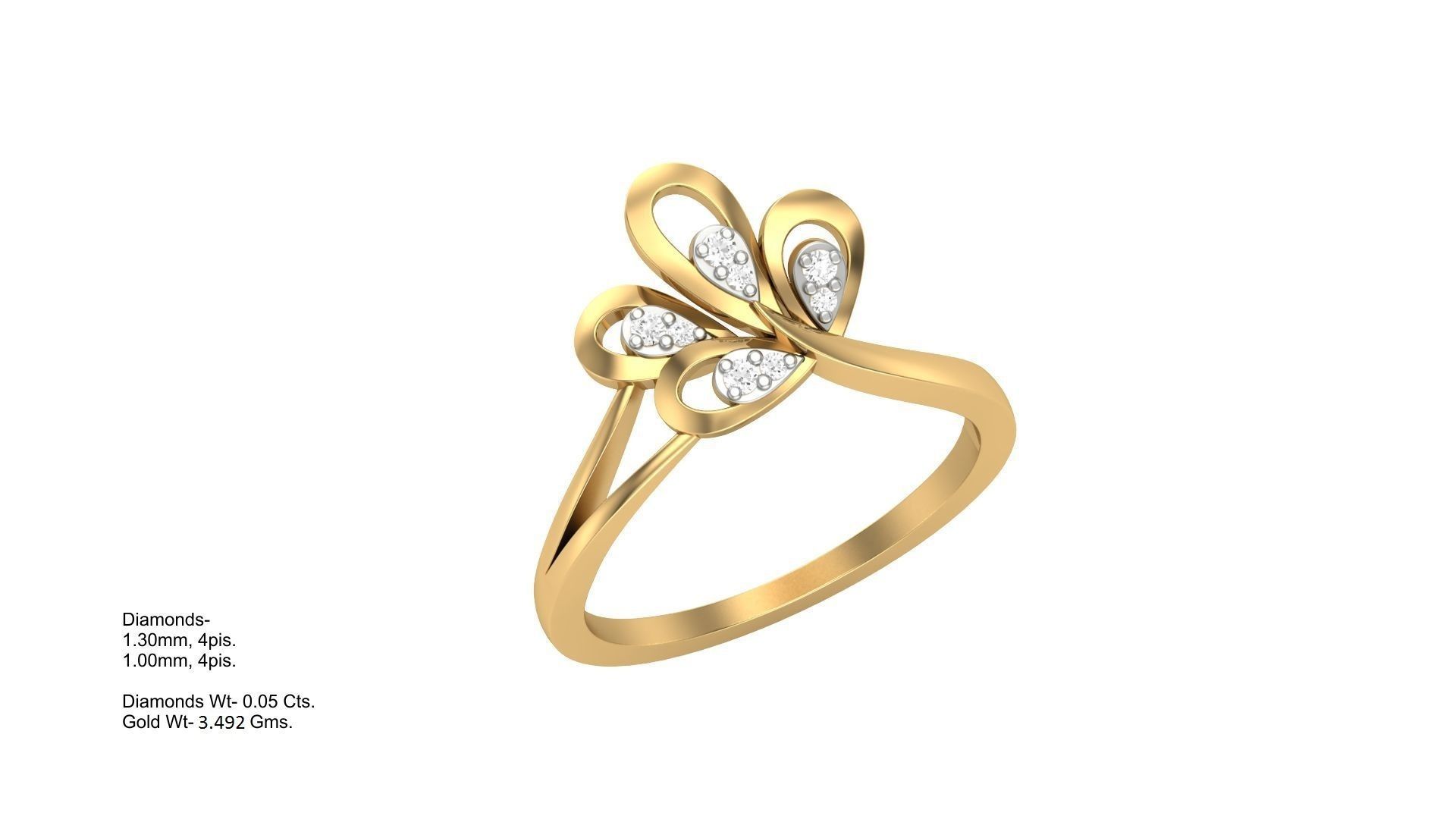 Flower Light Wt Ring 3dm stl obj mtl gltf glb render details 3D print model_1