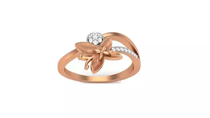 Butterfly Light Wt Ring 3dm stl obj mtl gltf glb render details 3D print model