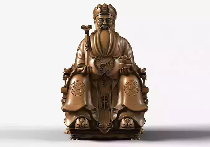 Tu Di Gong Buddha Statue  3D model