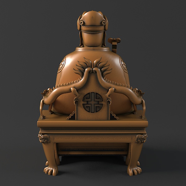Tu Di Gong Buddha Statue  3D model_2