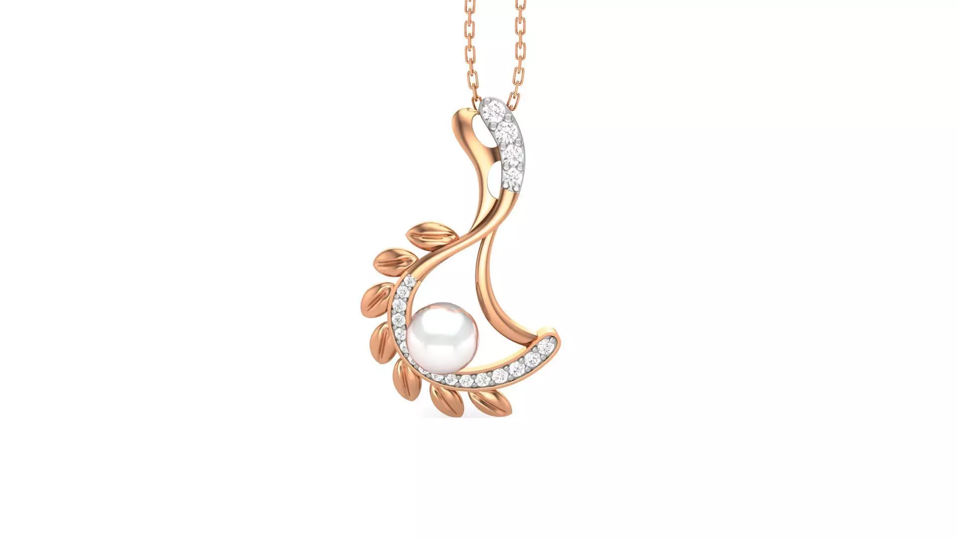 Pearl Flower Light Wt Pendant 3dm stl obj mtl gltf glb render 3D print model_0