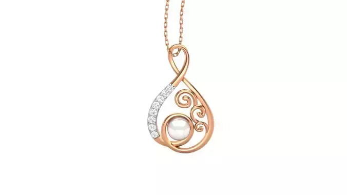 Pearl Vines Light Wt Pendant 3dm stl obj mtl gltf glb render 