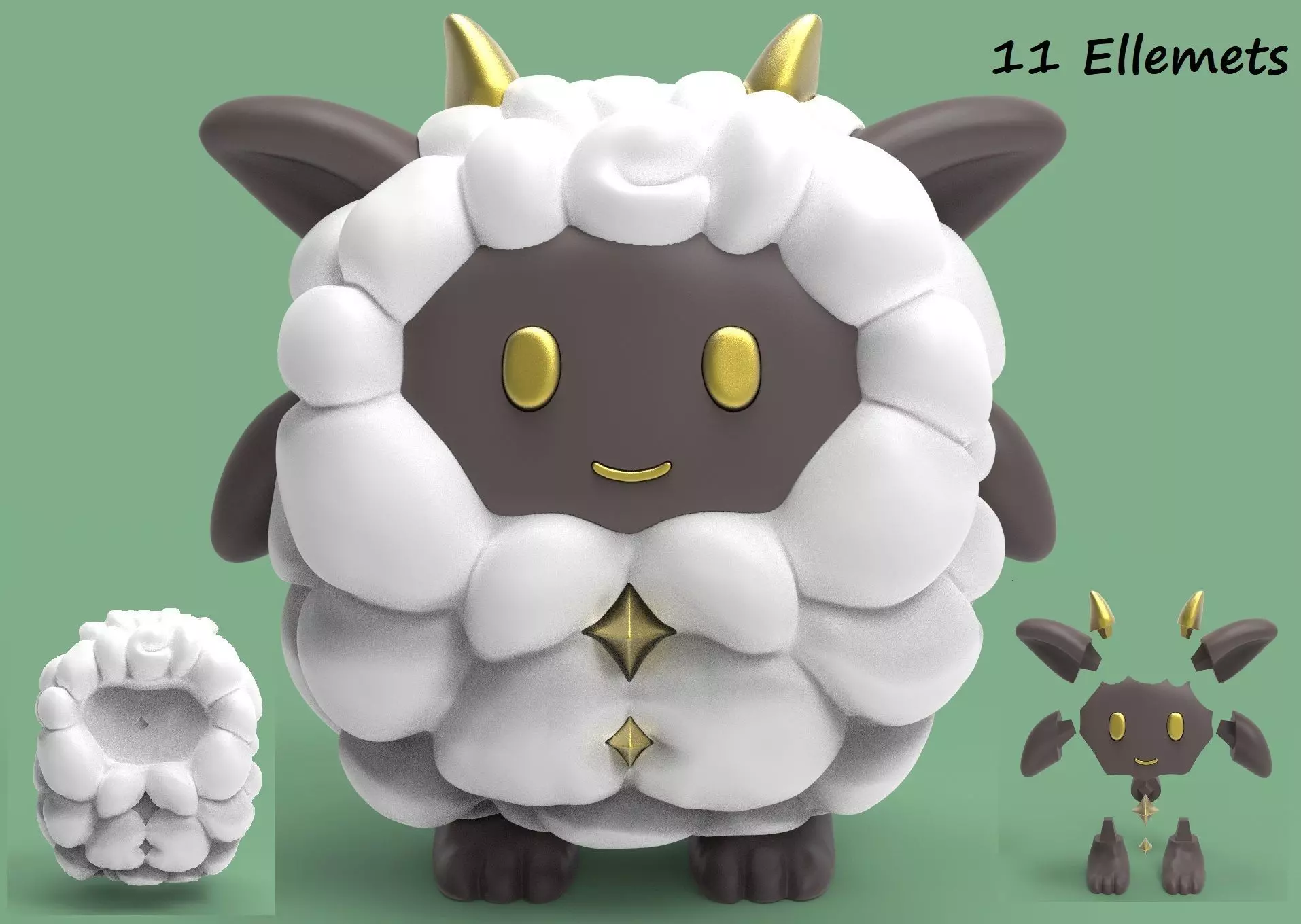 Lamball Pal Palworld 3D print model_0