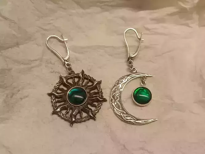 Moon And Sun Earing 