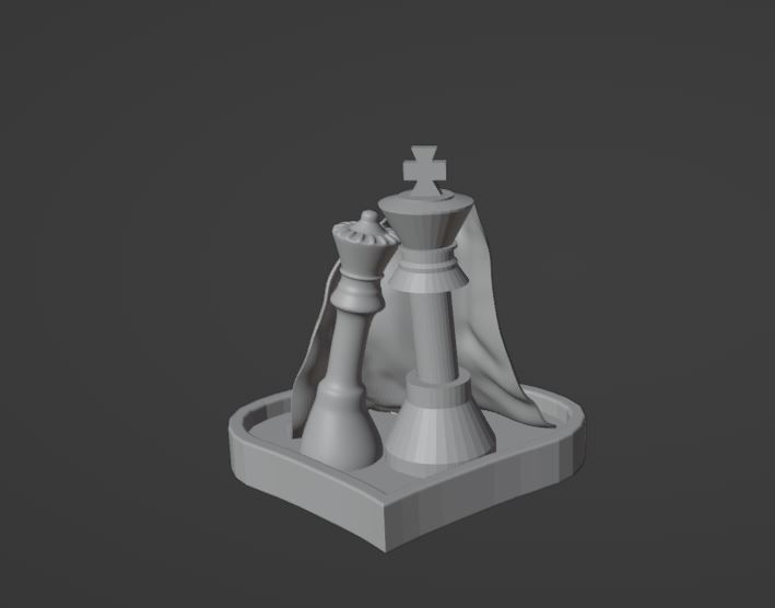 Love Gift for Valentine- King and Queen - model 1 3D print model_3