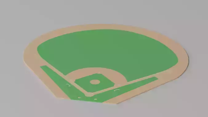 Cartoon Lovely Baseball Field 1