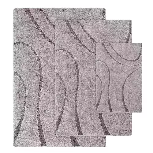 Dark Gray Soft Plush Shag Area Rug 3D model
