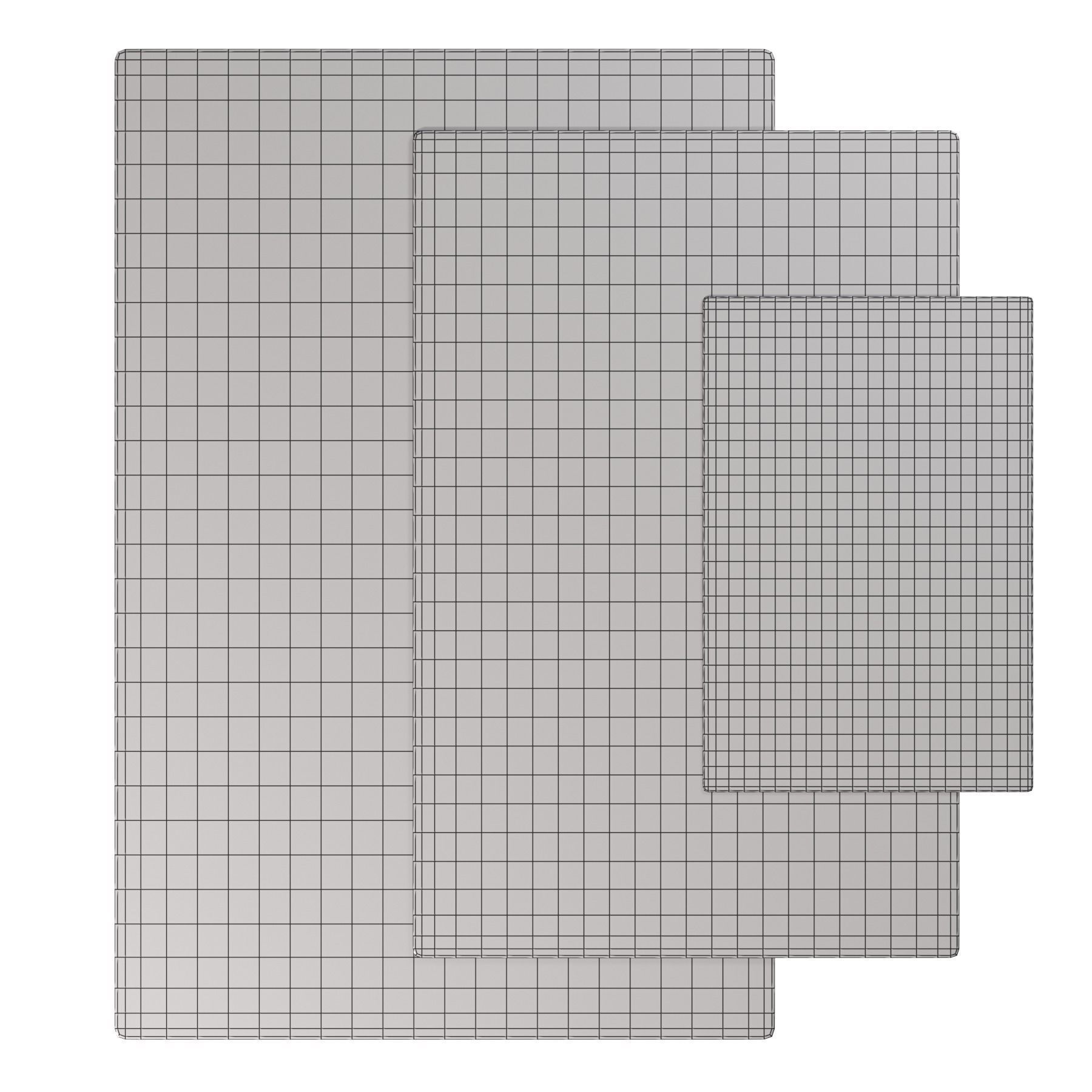 Dark Gray Soft Plush Shag Area Rug 3D model_2