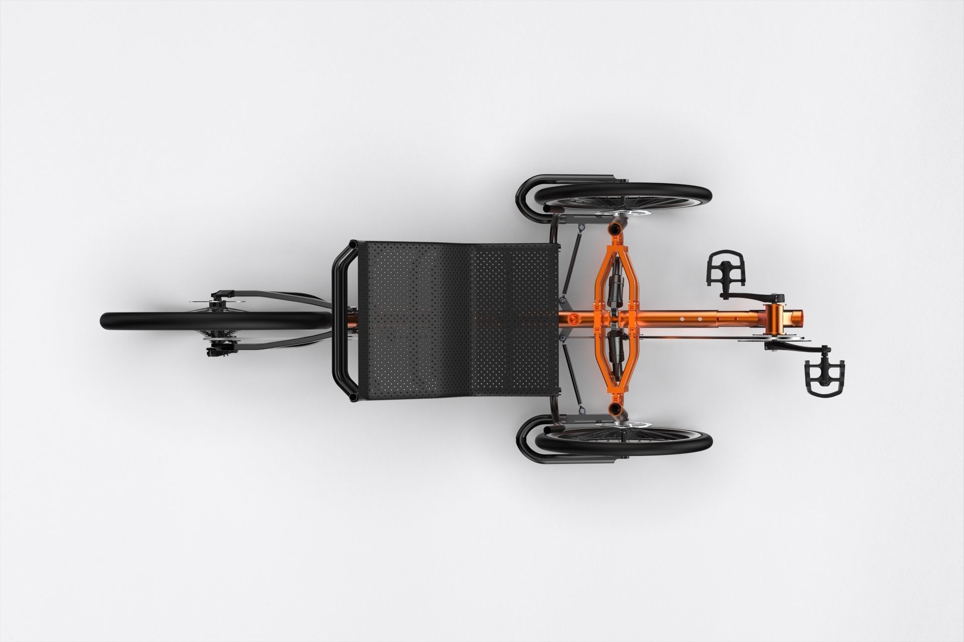 RECUMBENT TRIKE ACTUAL DIMENSION 3D model CGTrader