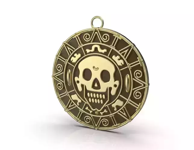 Aztec coin pendant