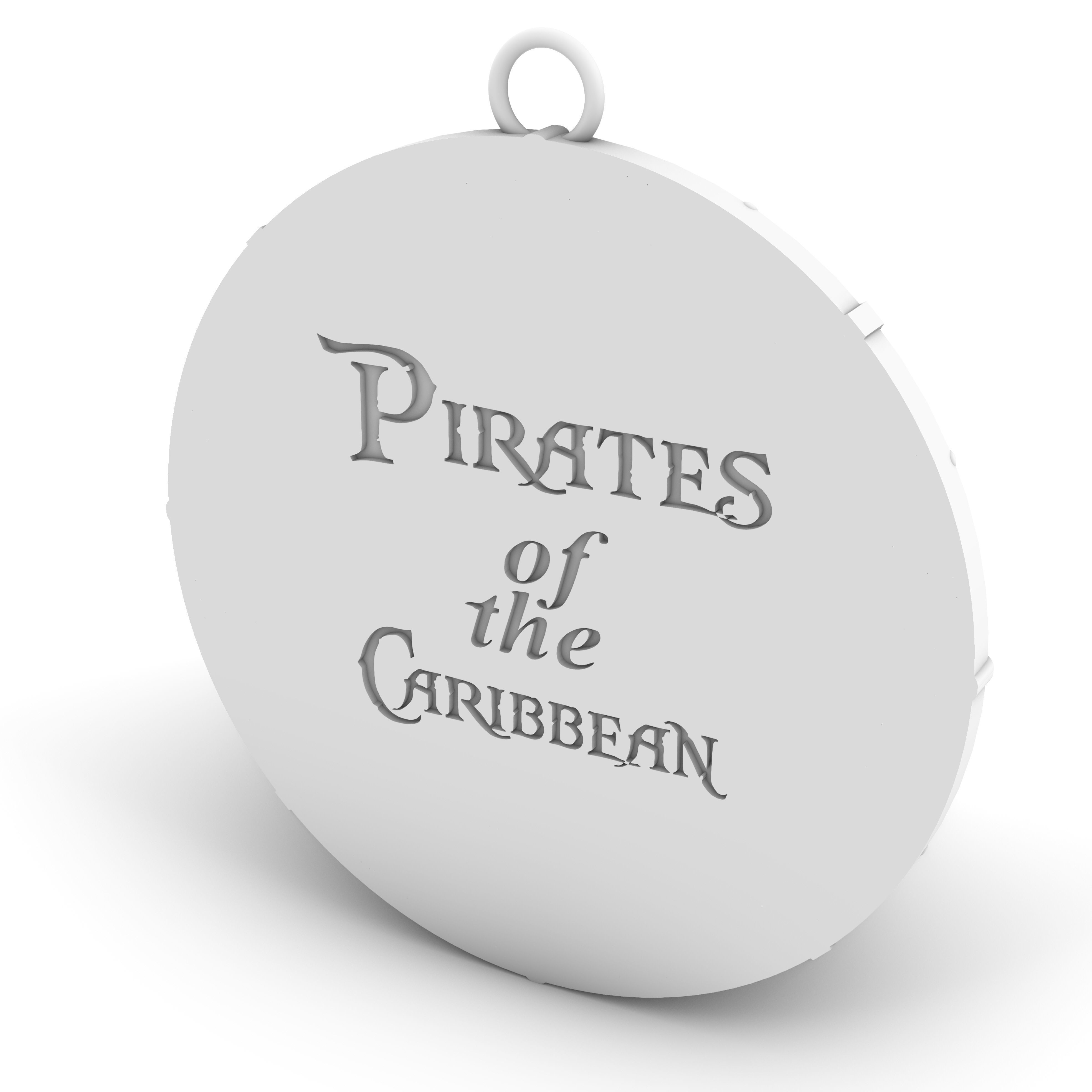 Aztec coin pendant 3D print model_4