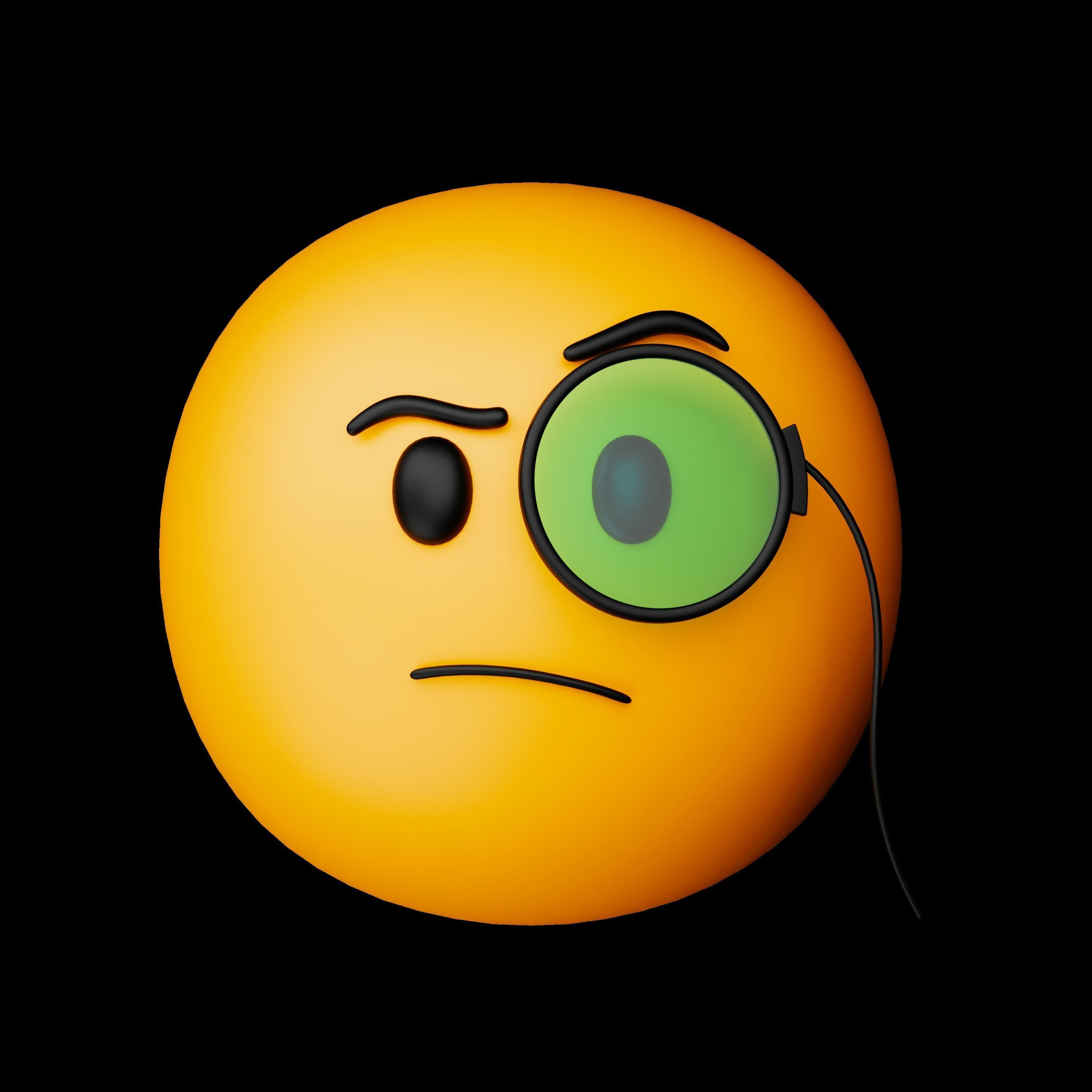 3D Face Experssions Emojis Low-poly 3D model_47