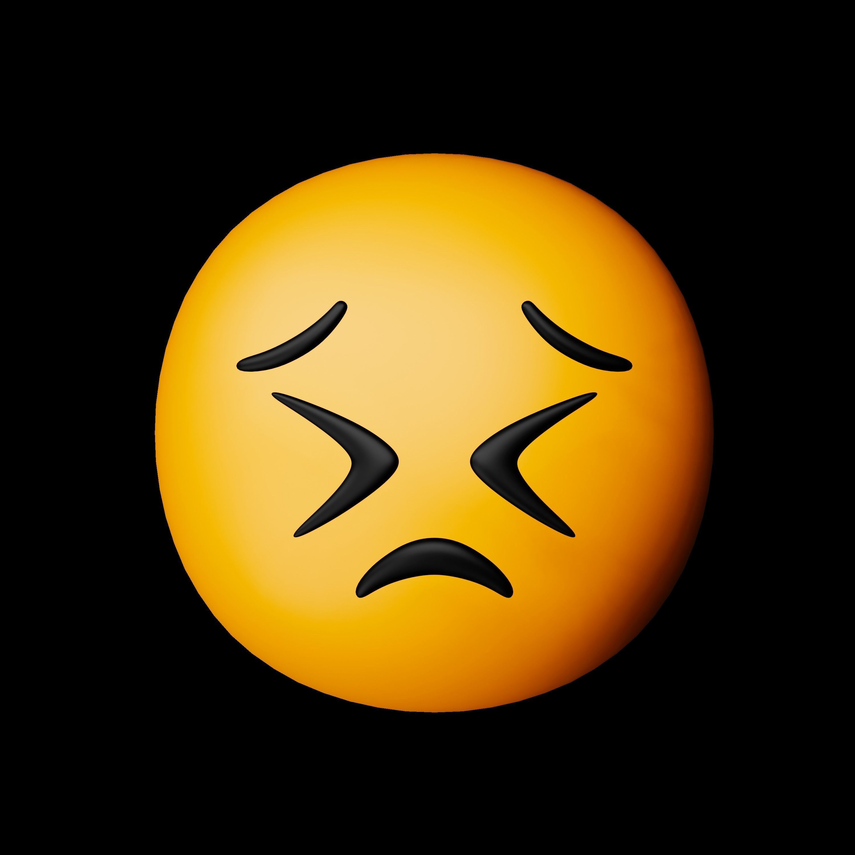 3D Face Experssions Emojis Low-poly 3D model_10