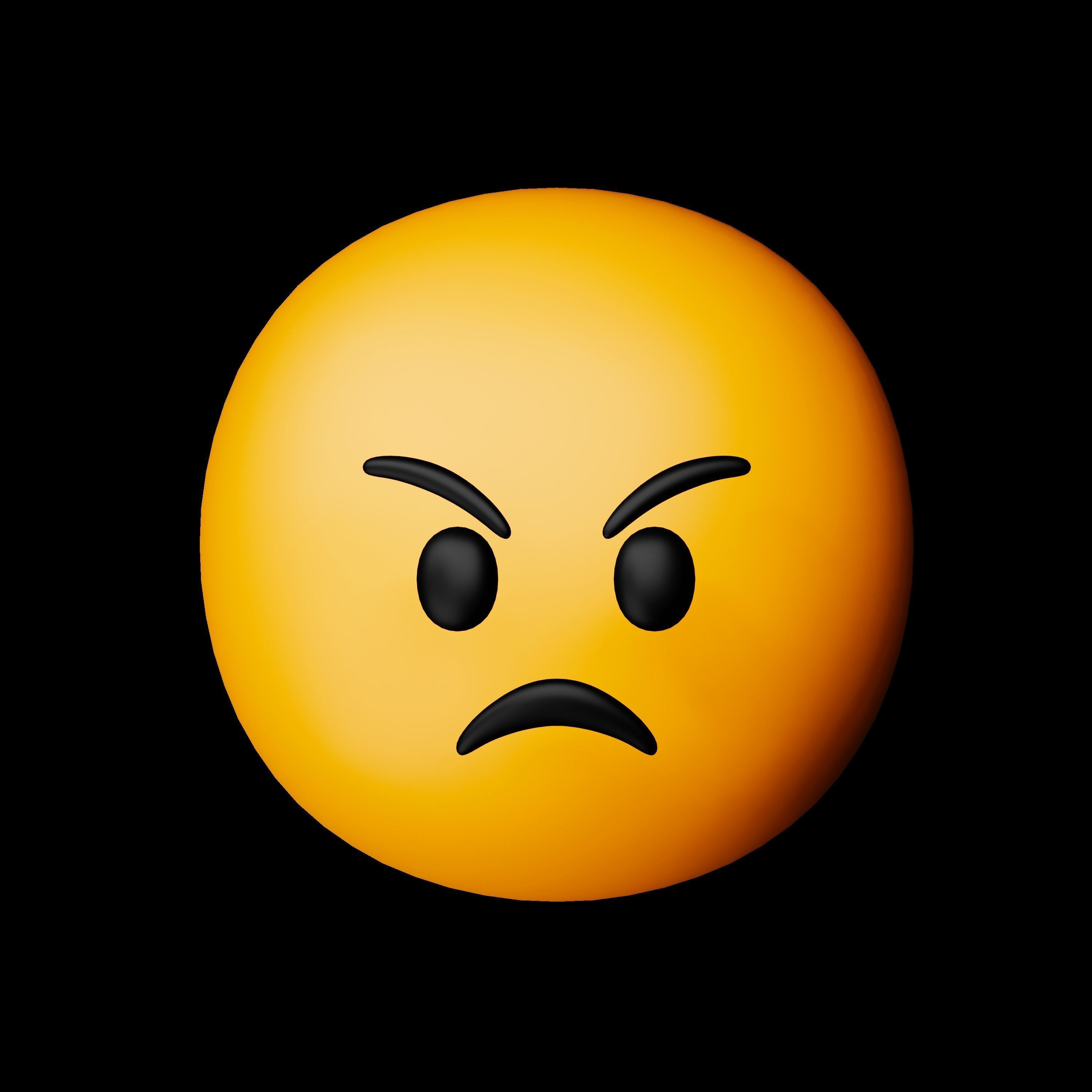 3D Face Experssions Emojis Low-poly 3D model_28