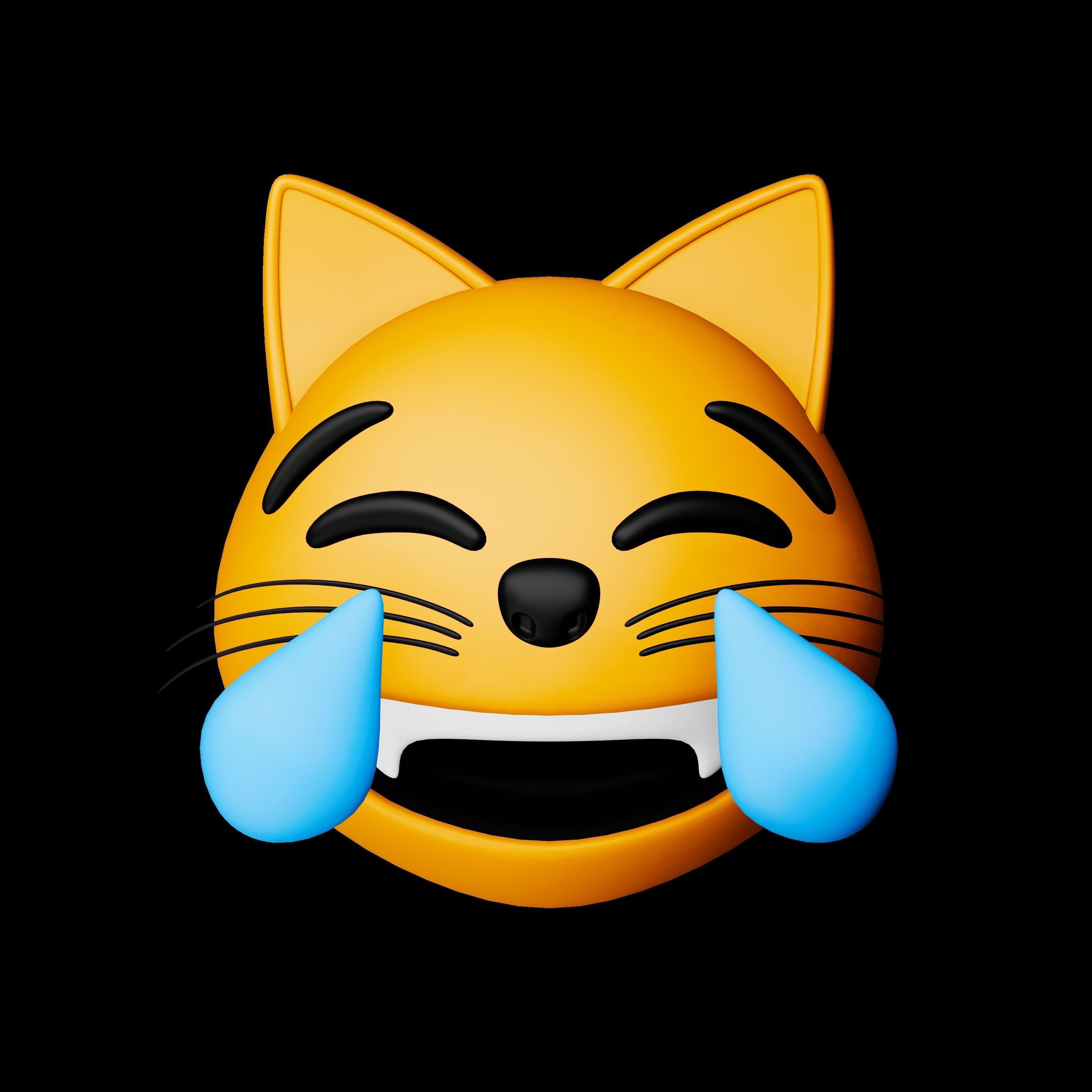 3D Face Experssions Emojis Low-poly 3D model_12