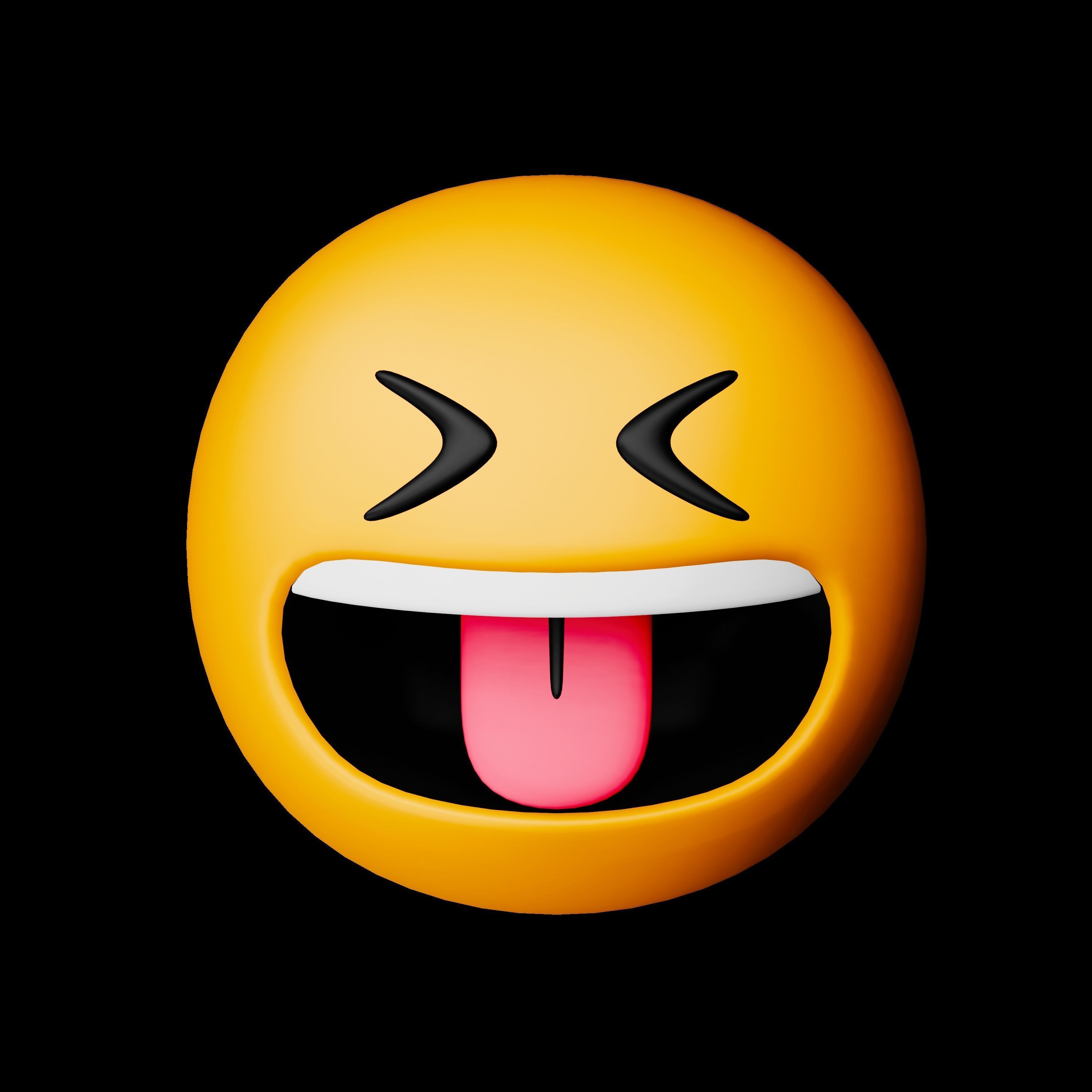 3D Face Experssions Emojis Low-poly 3D model_46