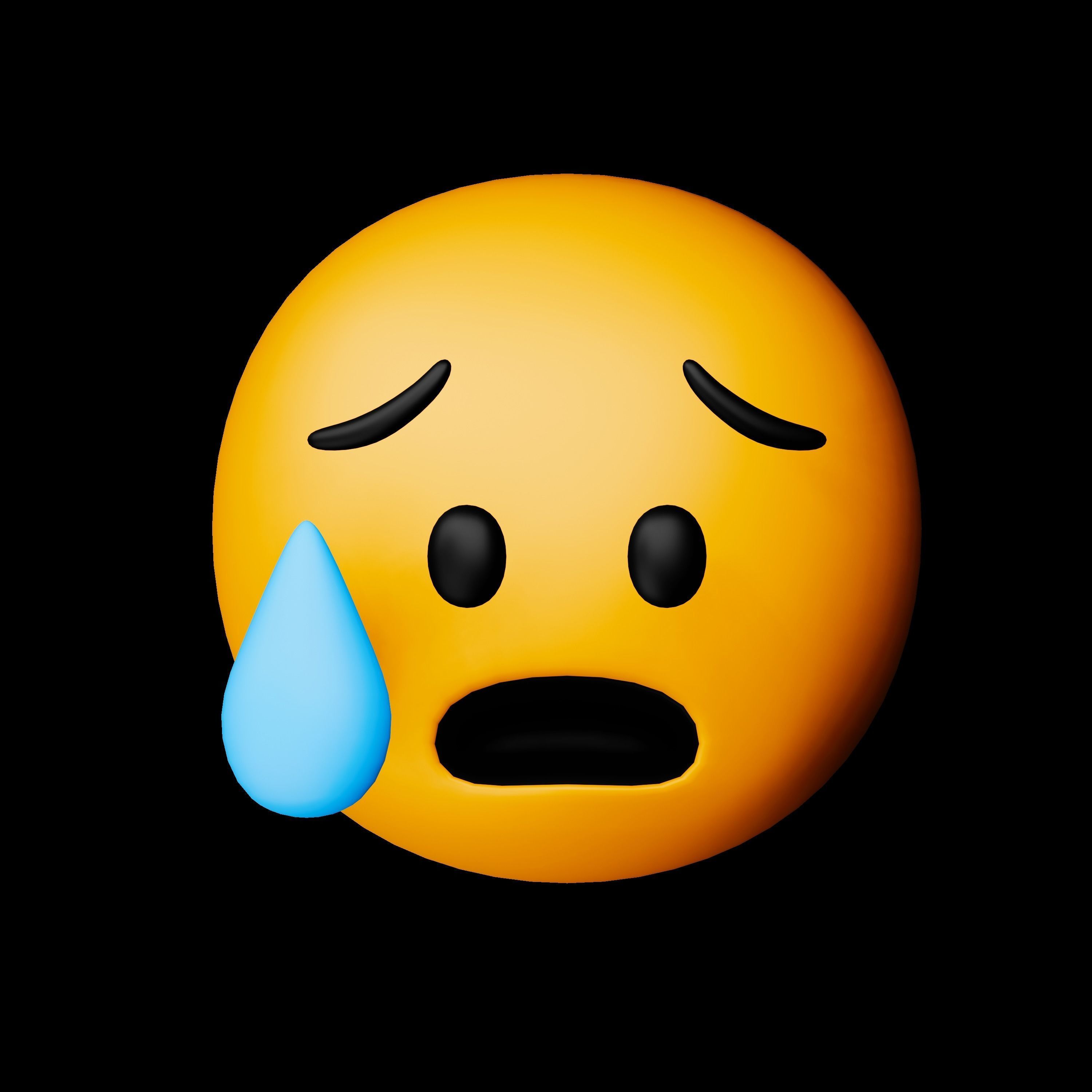 3D Face Experssions Emojis Low-poly 3D model_1