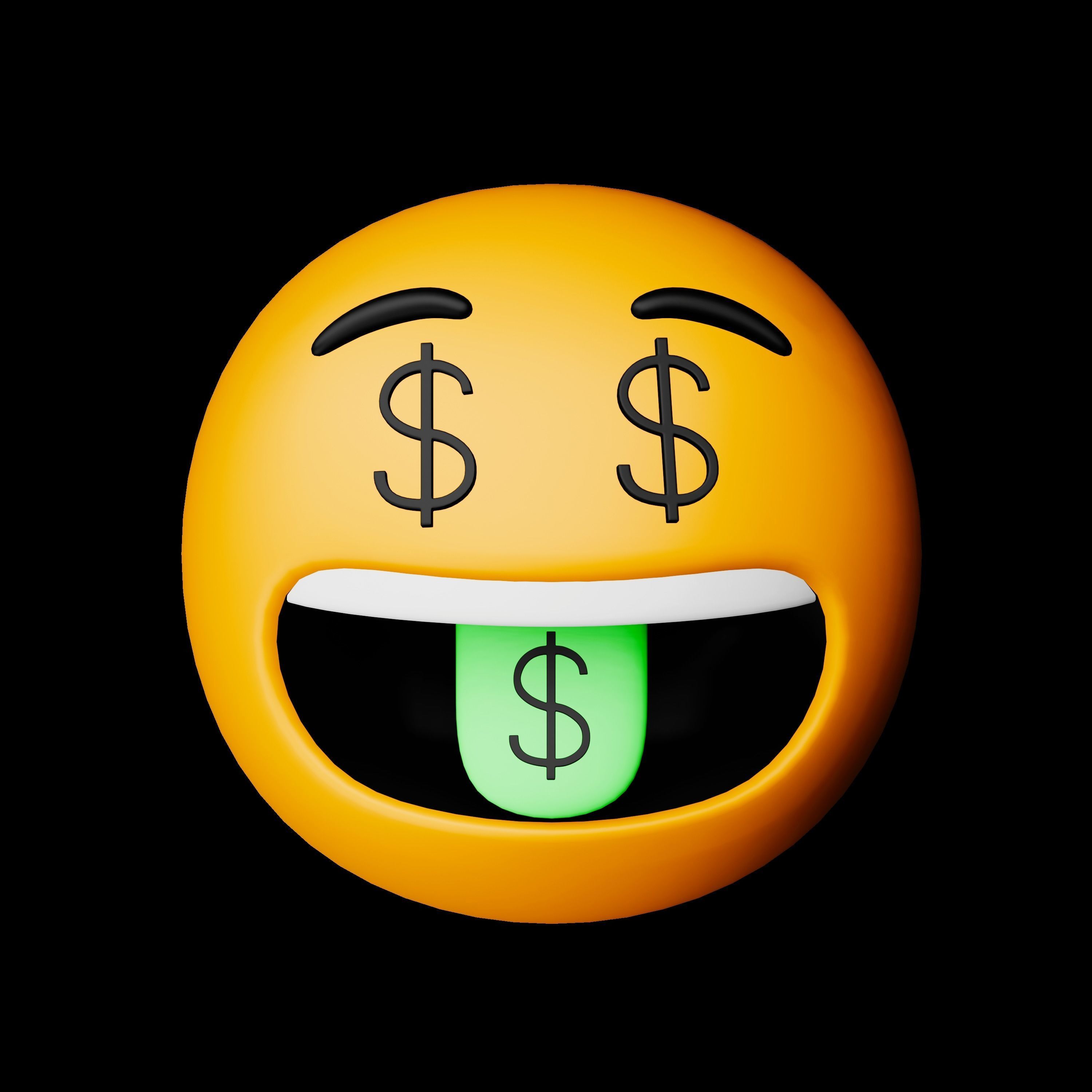 3D Face Experssions Emojis Low-poly 3D model_9