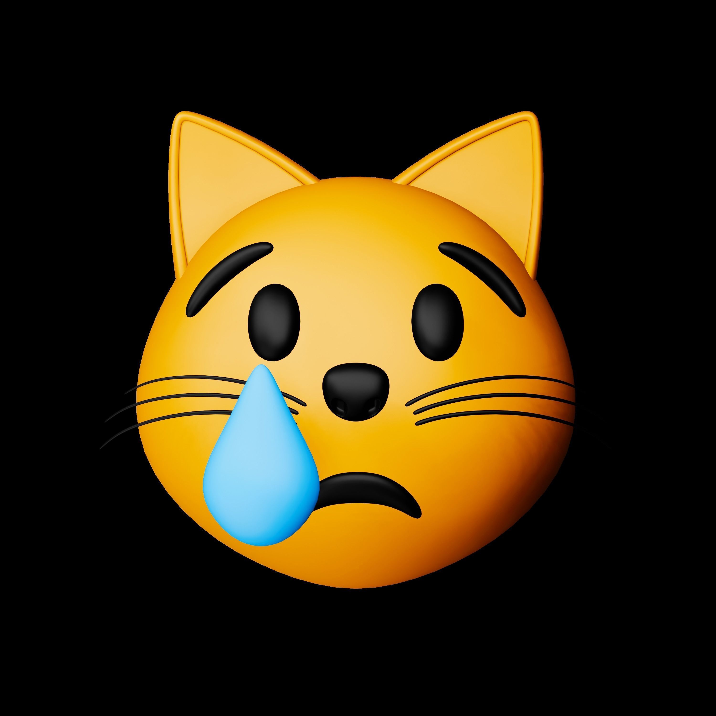 3D Face Experssions Emojis Low-poly 3D model_18