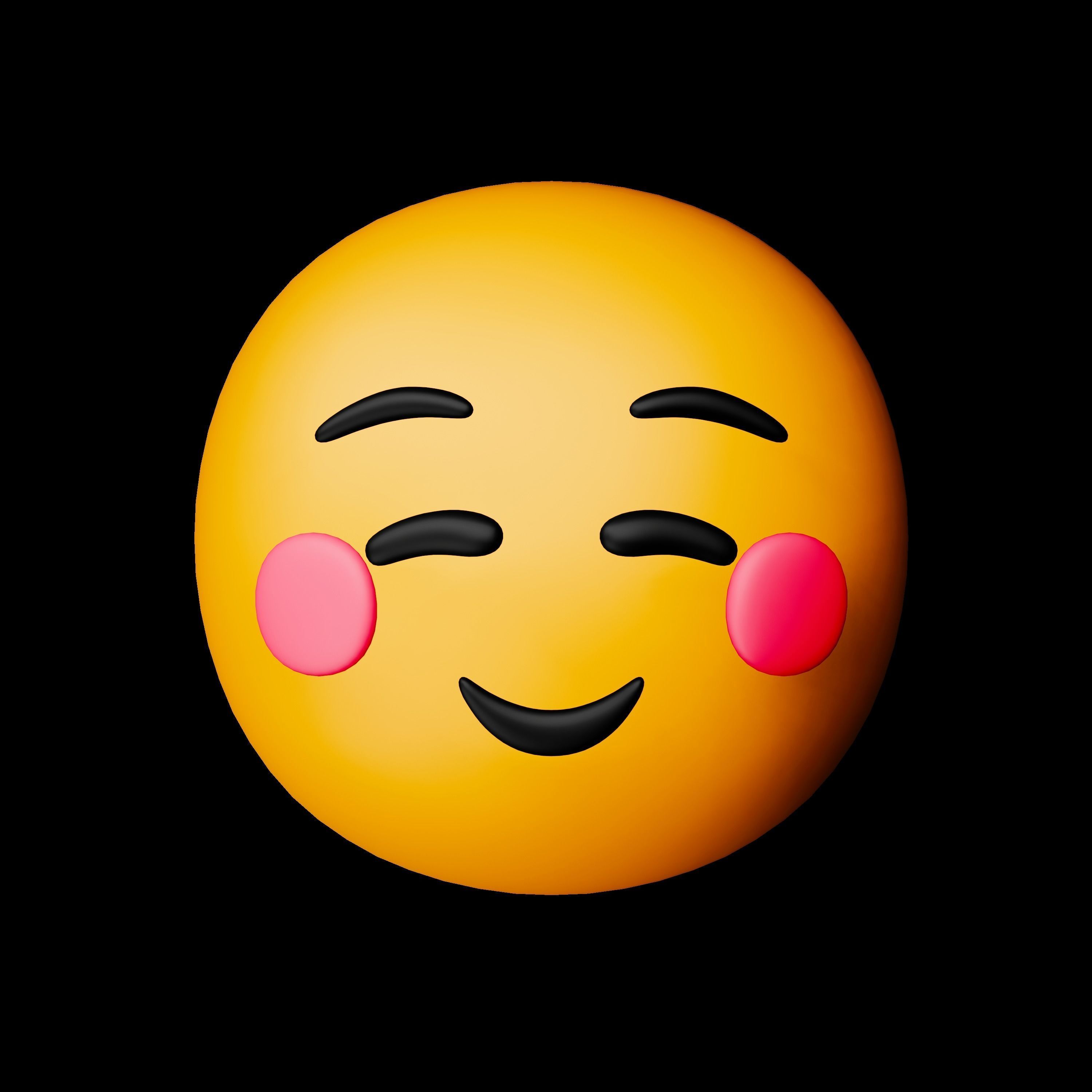 3D Face Experssions Emojis Low-poly 3D model_21