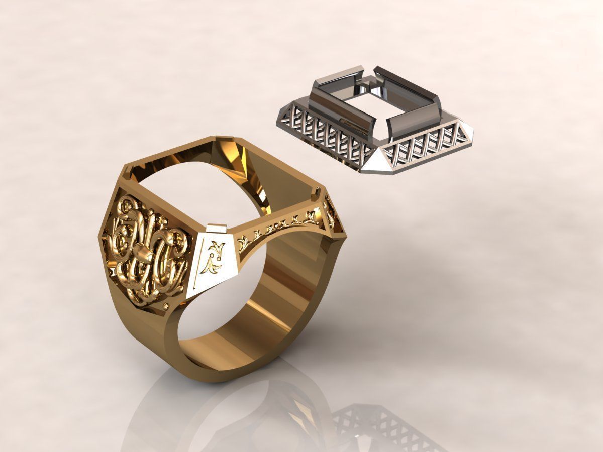 Ring men 10 3D print model_4