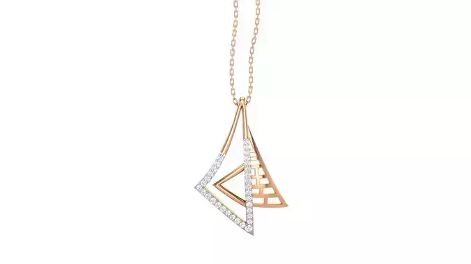 Triangular Light Wt Pendant 3dm stl obj mtl gltf glb render
