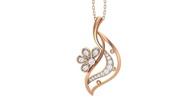 Flower Light Wt Pendant 3dm stl obj mtl gltf glb render details 3D print model