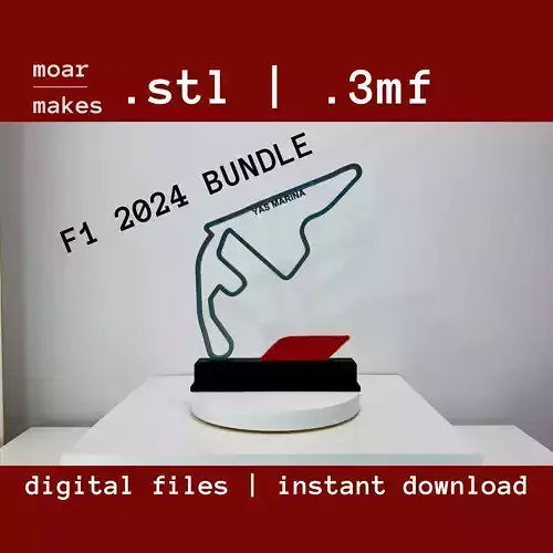 24 Races Bundle 2024 Formula 1 Trophy 3D Model - Track - Circuit 3D print model