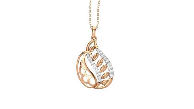 Leaves Light Wt Pendant 3dm stl obj mtl gltf glb render details 3D print model