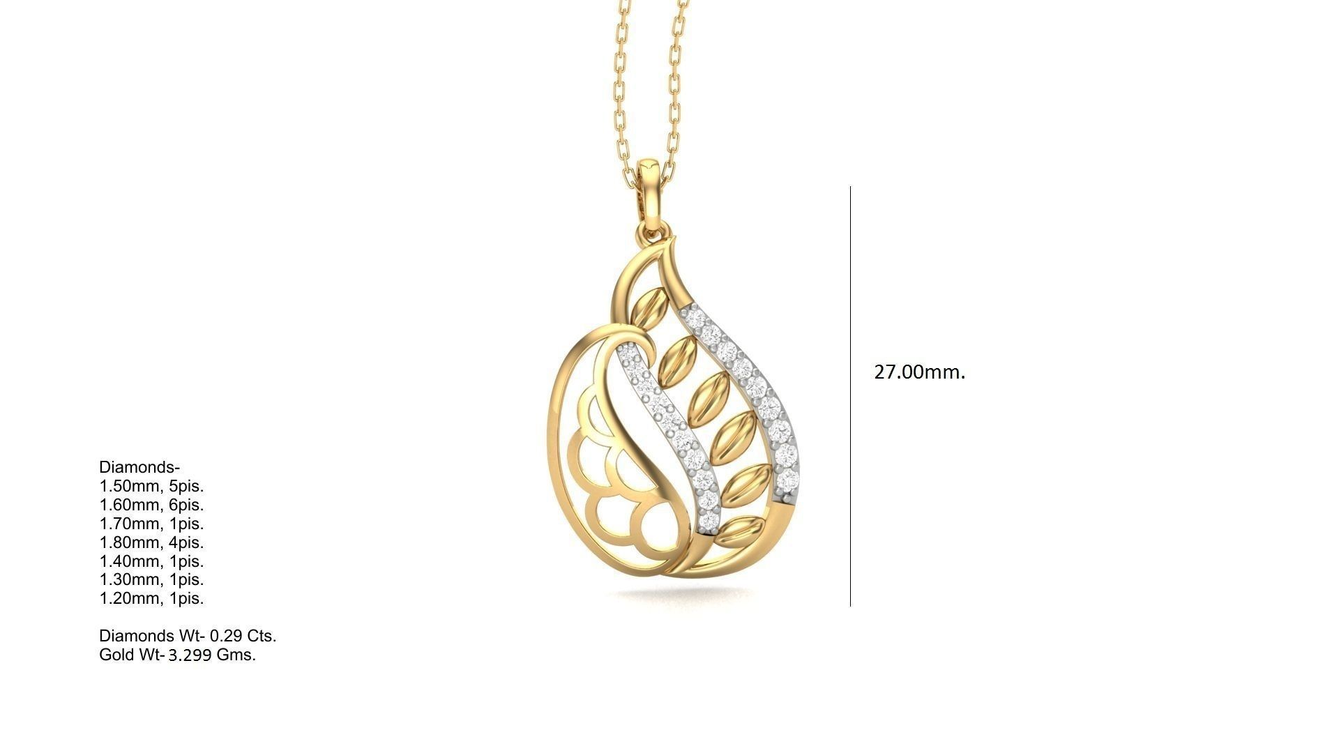 Leaves Light Wt Pendant 3dm stl obj mtl gltf glb render details 3D print model_2