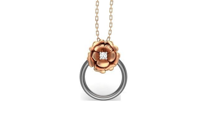 Flower Light Wt Pendant 3dm stl obj mtl gltf glb render details 3D print model