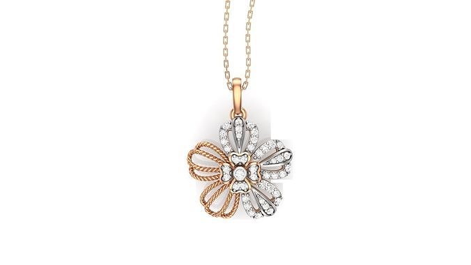Flower in flower Light Wt Pendant 3dm stl obj mtl gltf glb  3D print model