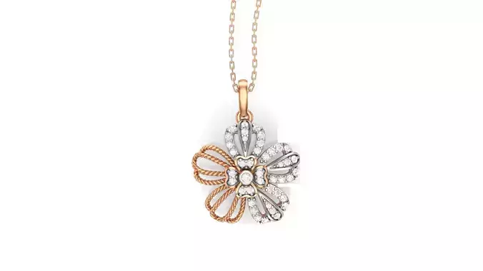 Flower in flower Light Wt Pendant 3dm stl obj mtl gltf glb 