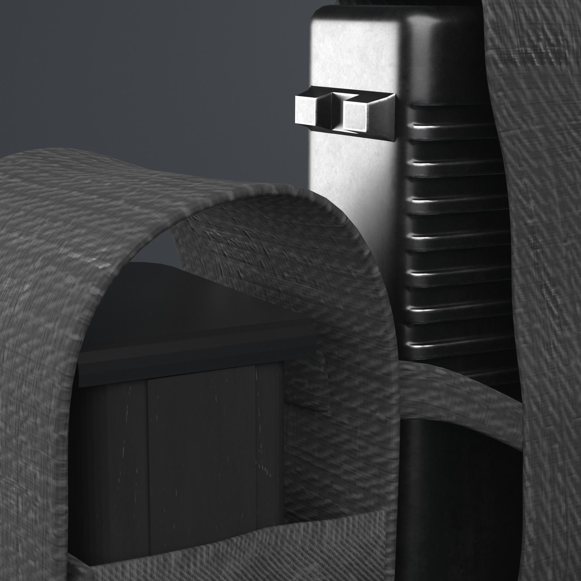 9mm Gun with Holster 3D model_6