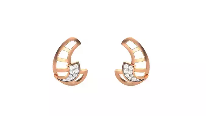 Light weight Diamond Studs Earrings 3dm stl renders 3D print model Light weight Diamond Studs Earrings 3dm stl renders 3D print model