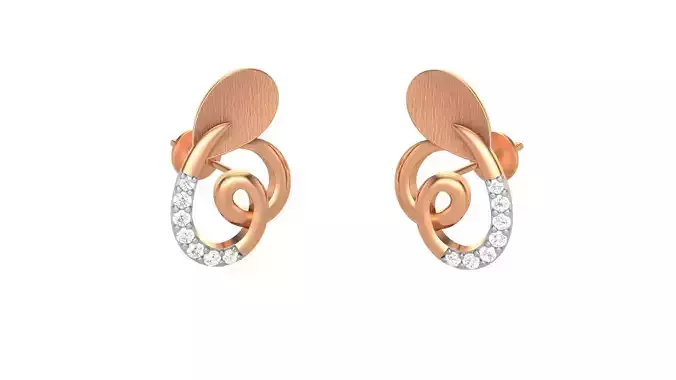 Light weight Diamond Studs Earrings 3dm stl renders 3D print model Light weight Diamond Studs Earrings 3dm stl renders 3D print model
