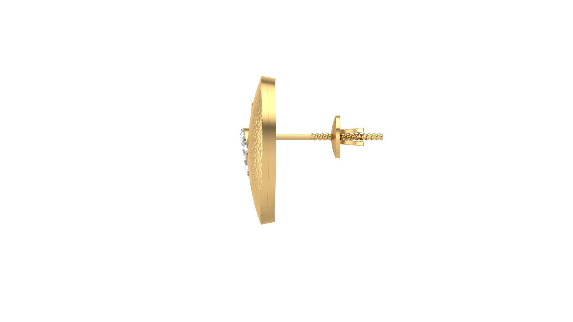 Light weight Diamond Studs Earrings 3dm stl renders 3D print model_6