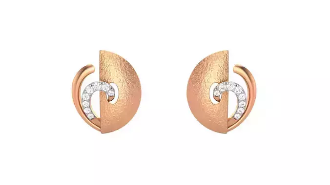 Light weight Diamond Studs Earrings 3dm stl renders 3D print model Light weight Diamond Studs Earrings 3dm stl renders 3D print model