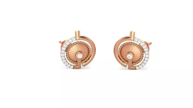Button Light weight Diamond Studs Earrings 3dm stl renders 3D print model Button Light weight Diamond Studs Earrings 3dm stl renders 3D print model