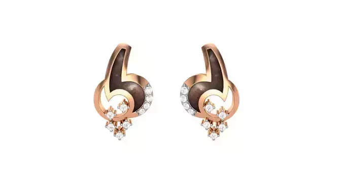 Light weight Diamond Studs Earrings 3dm stl renders 3D print model Light weight Diamond Studs Earrings 3dm stl renders 3D print model