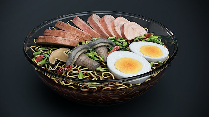 Ramen Low-poly 3D model