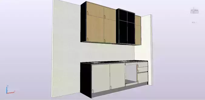 Kitchen project with profile handle