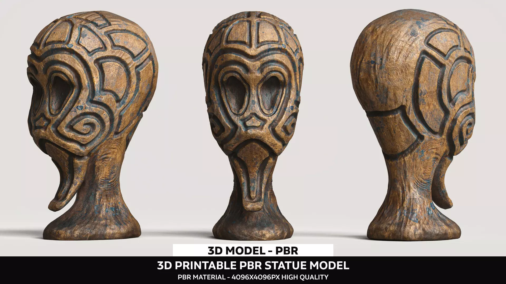 3D Printable Statue Model 3D model_0