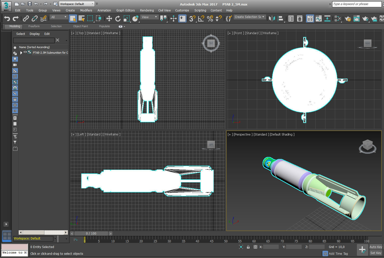 PTAB 2 5M Submunition for cluster avia bomb Moulage 3Dprintable  3D model_7