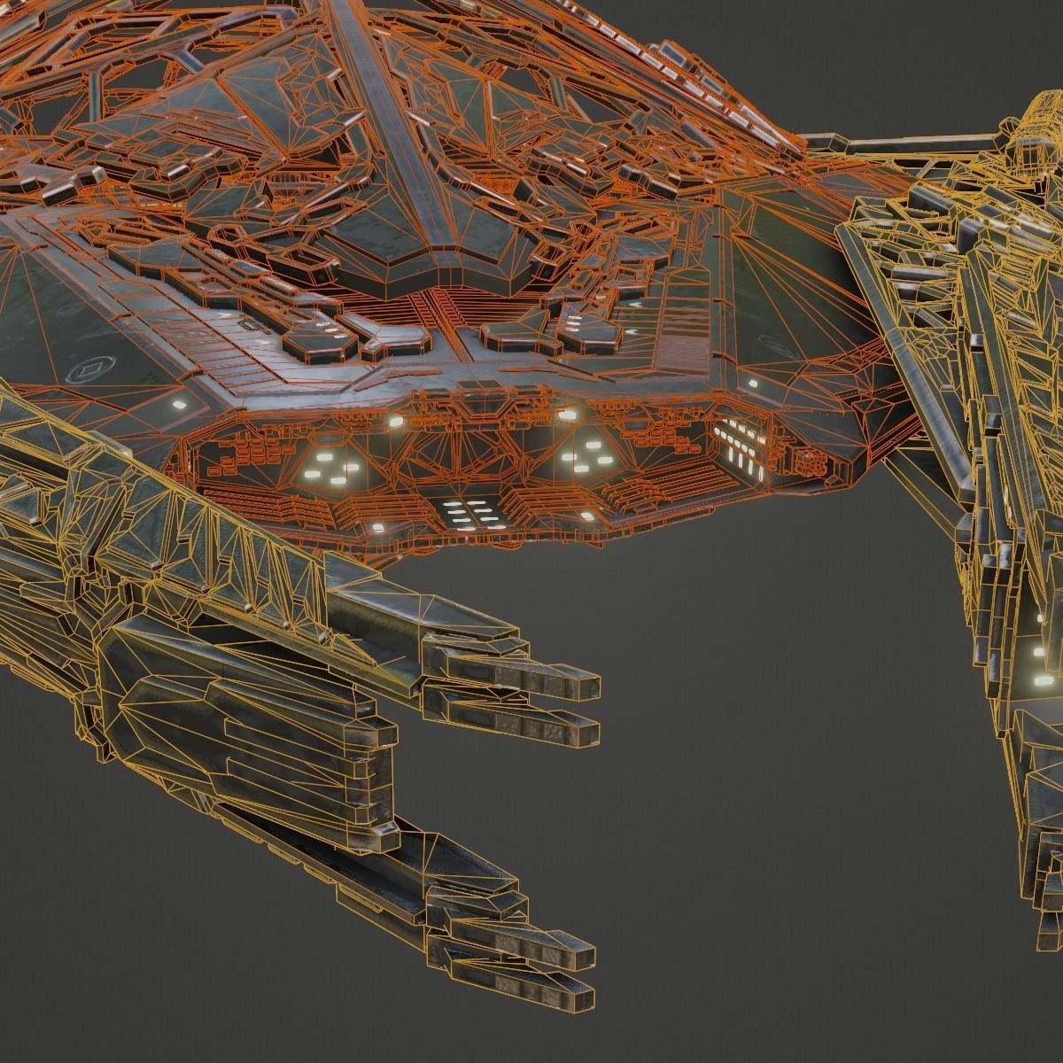 Large Alien Spacecraft 3D model_25